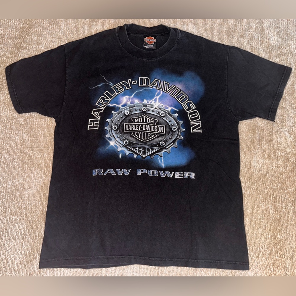 HARLEY DAVIDSON Raw Power Sturgis SD T-Shirt - Size Large
